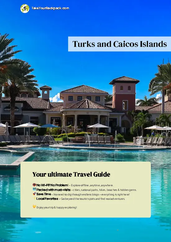 example page 0 from our offline Travel Guide for Turks and Caicos Islands